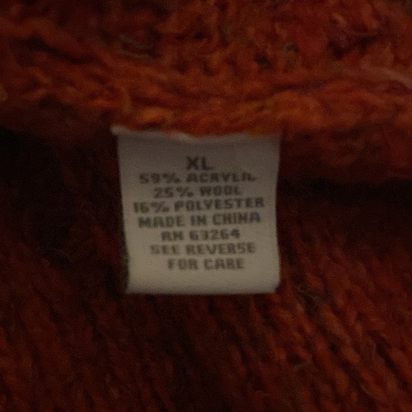 Dress barn Burnt Orange Wool Blend Three Button Sweater Cardigan - Picture 4 of 4